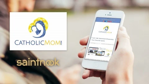 CatholicMom.com Reviews Saintnook on Tech Talk!