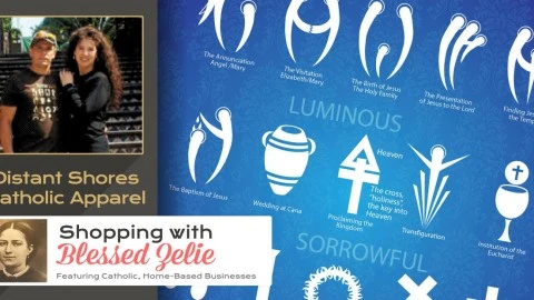 Distant Shores Catholic Apparel - Shopping with Blessed Zelie