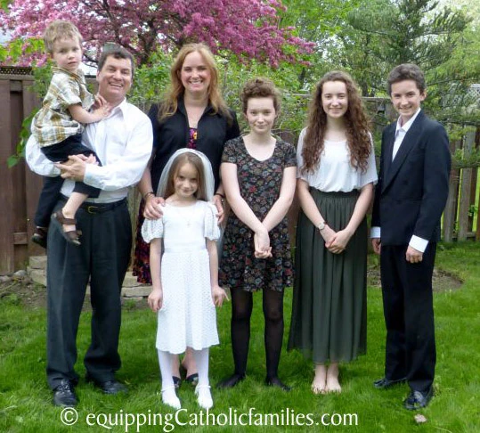 Team Spotlight: An Interview with Monica McConkey - Bridget First Communion family photo