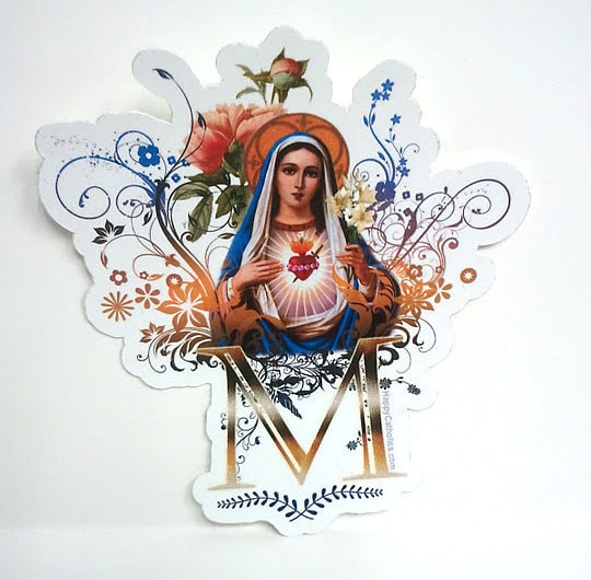 Immaculate Heart of Mary Die Cut Vinyl Sticker